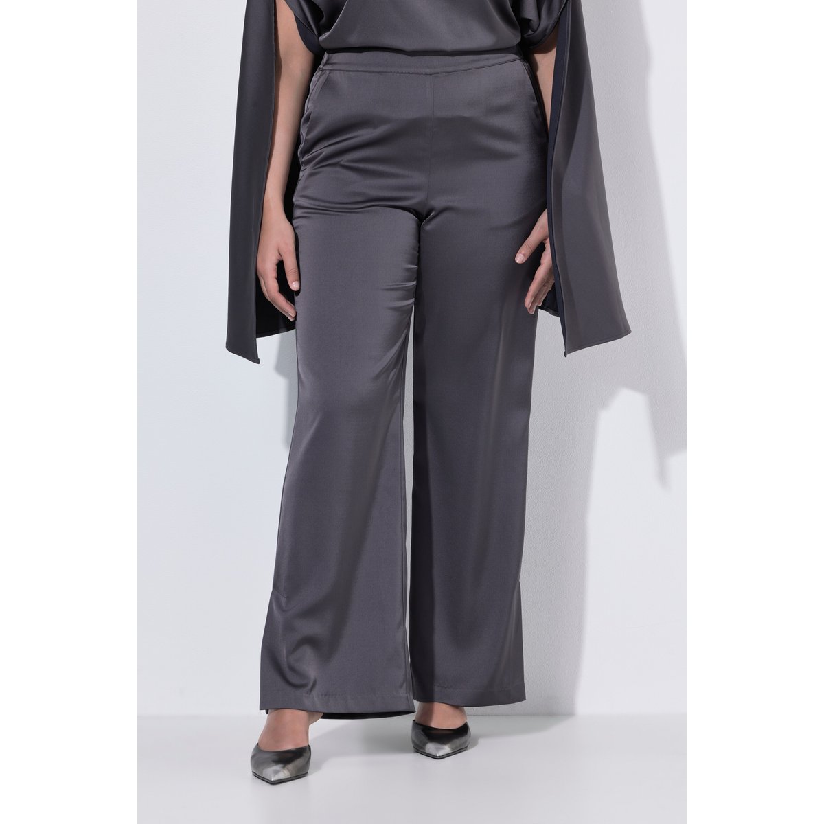 Pantalon en satin Rose asphalte, ULLA POPKEN