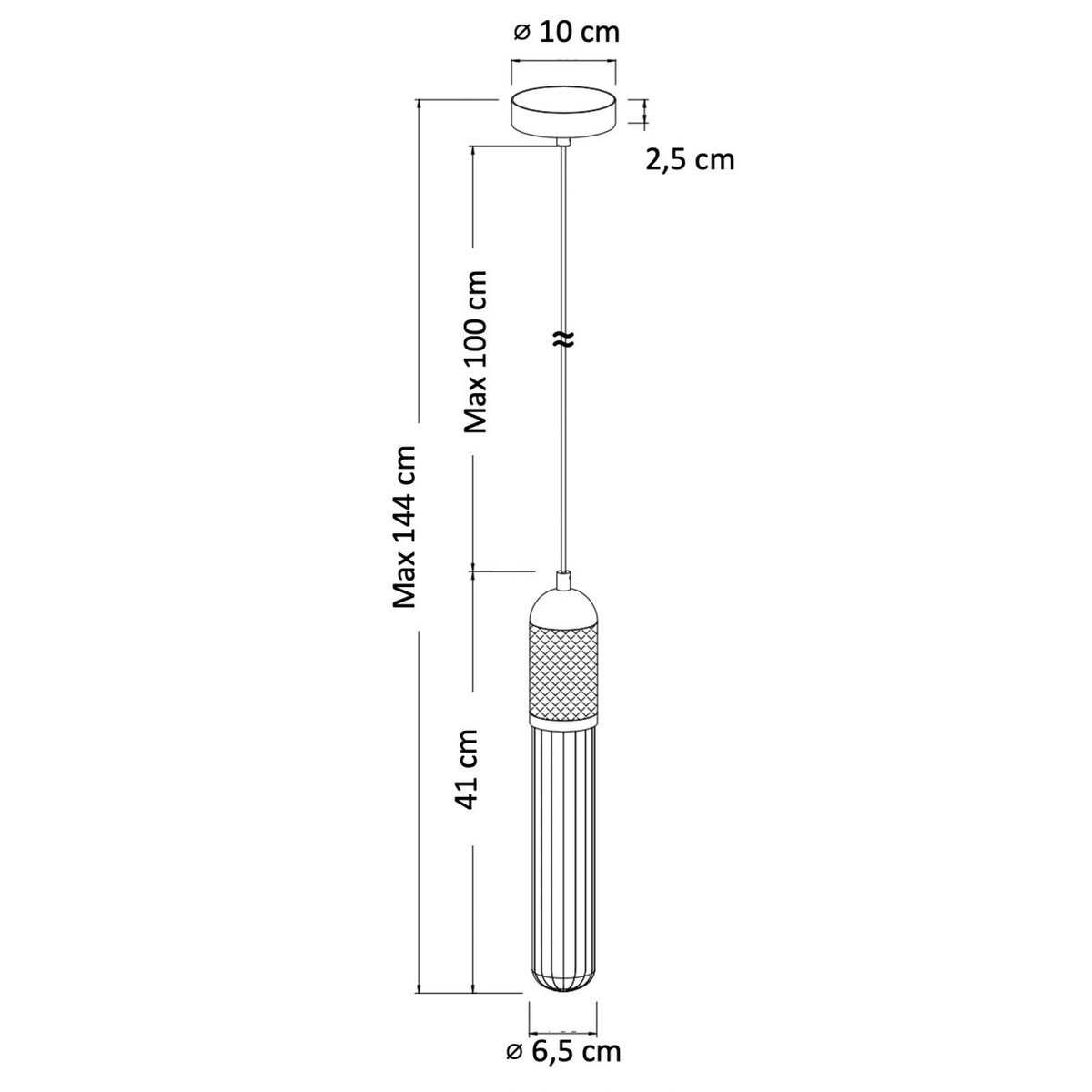 Suspension épurée et raffinée - HITA doré / laiton, KOSILUM