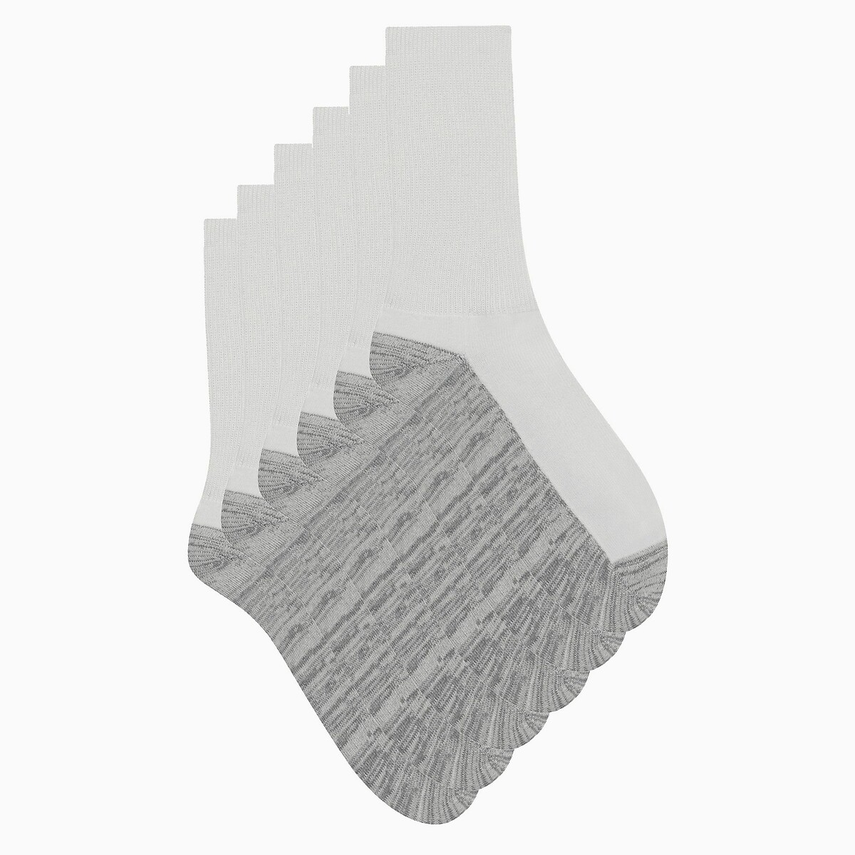Lote de 6 pares de meias, EcoDim Sport branco, DIM