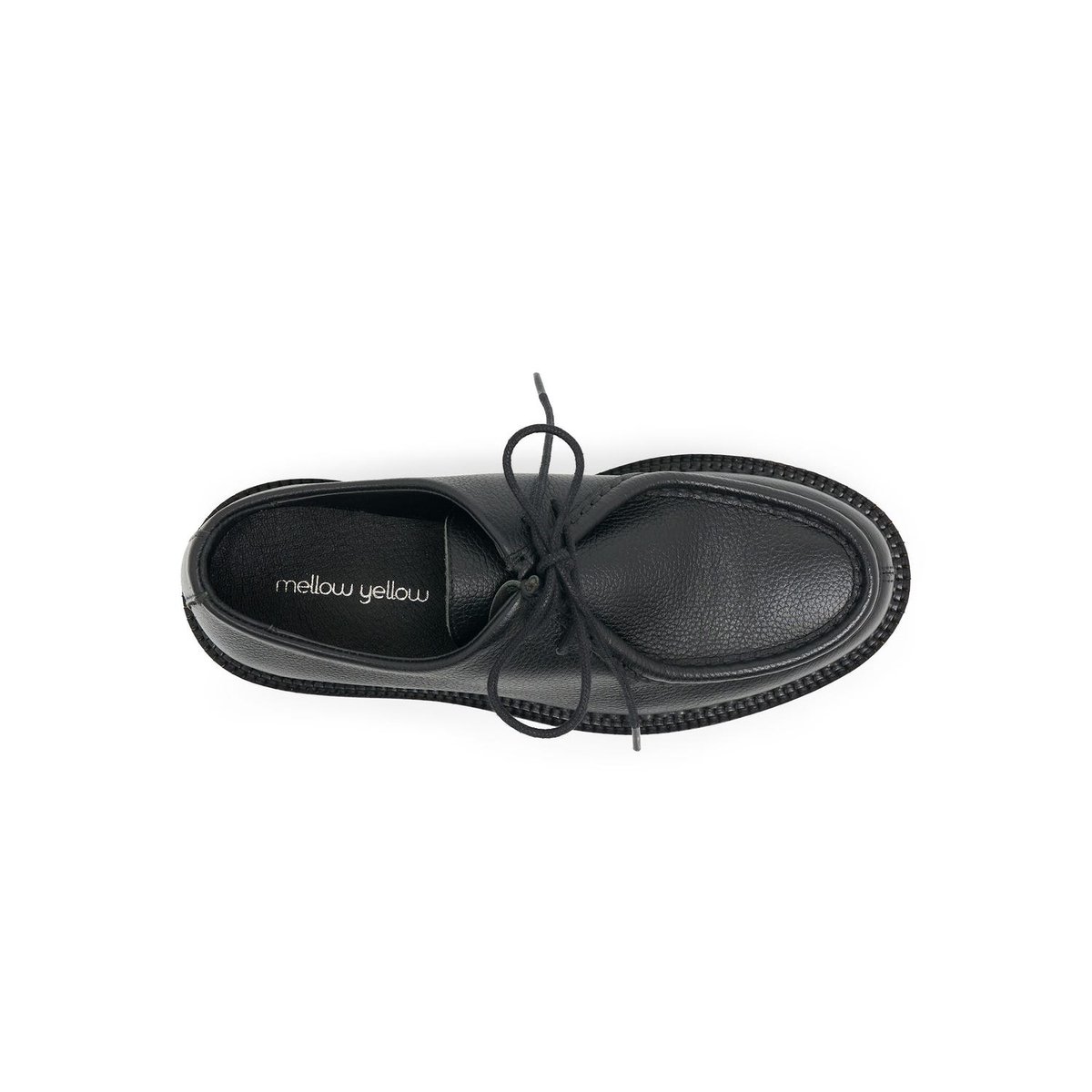 Derby en cuir WILLIE noir, MELLOW YELLOW