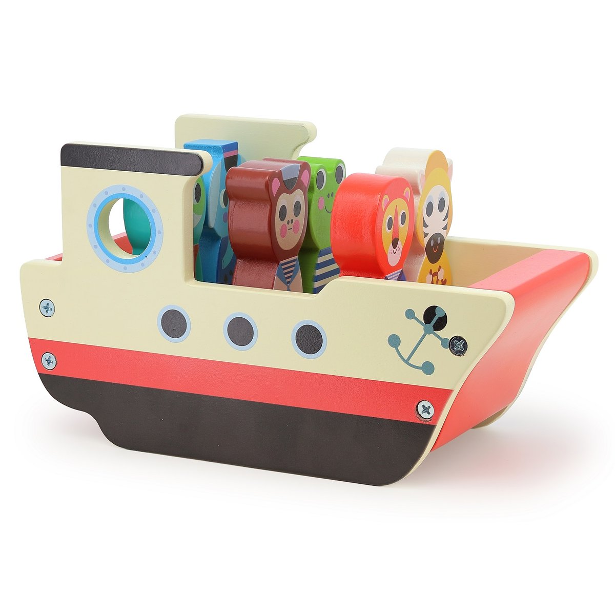 Le bateau sonore des animaux rouge, VILAC