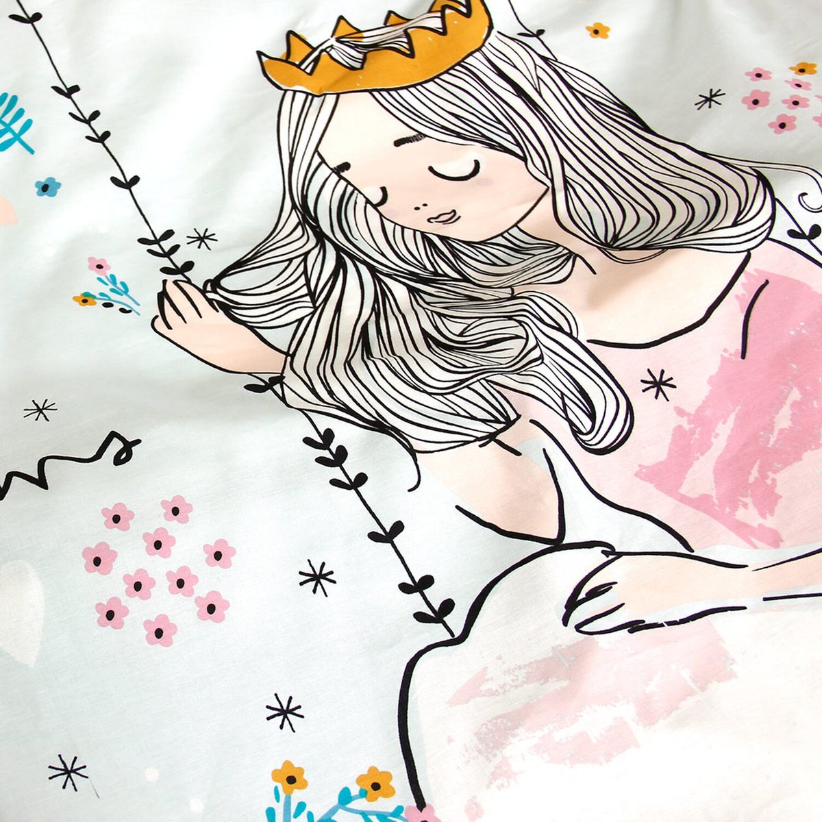 Parure de lit enfant coton, Magic bleu, C DESIGN HOME TEXTILE