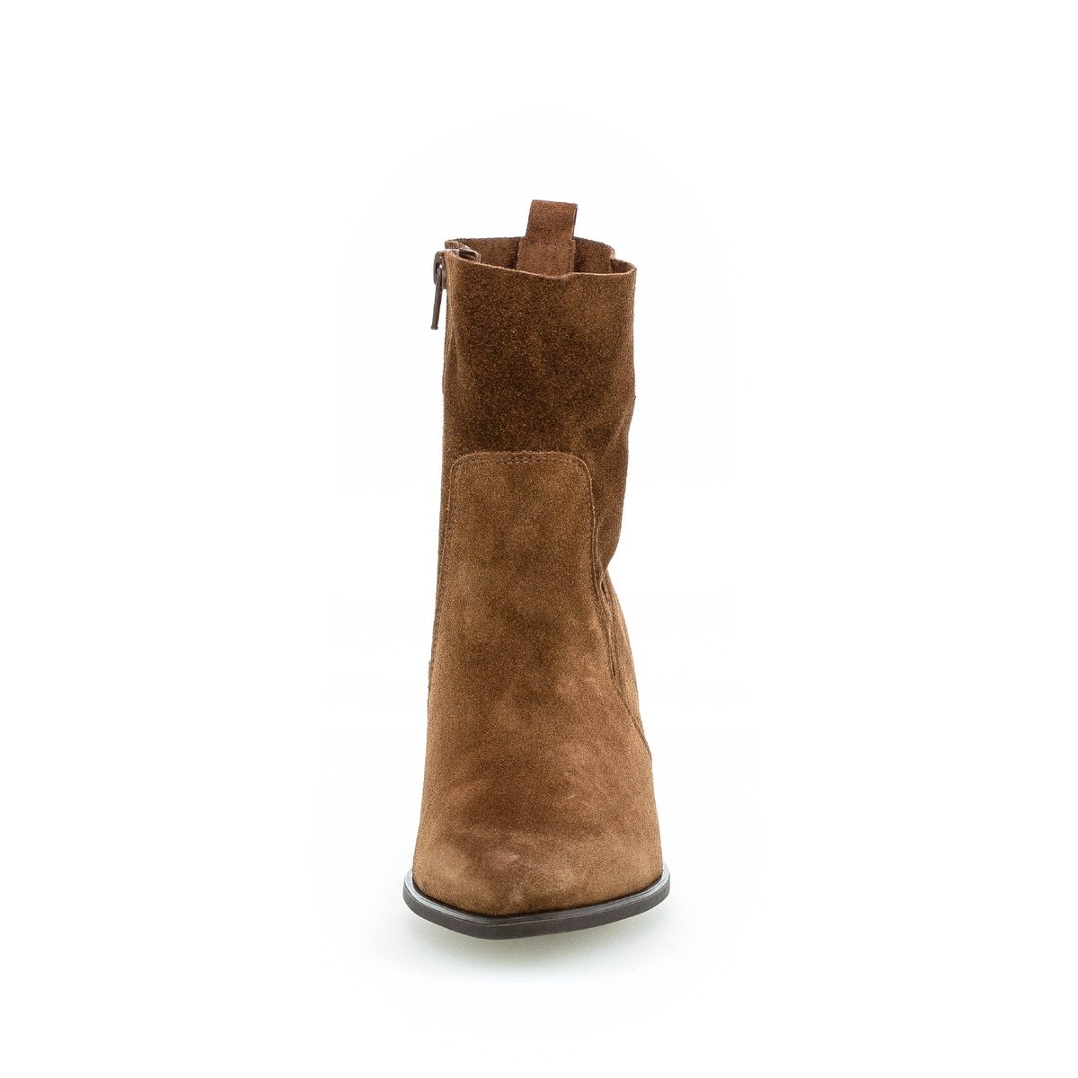 Bottines en velours à talon bloc marron velours, GABOR