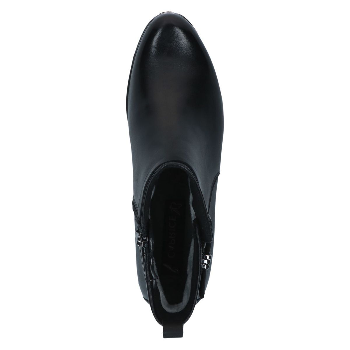 Bottine en cuir noir zèbre, CAPRICE