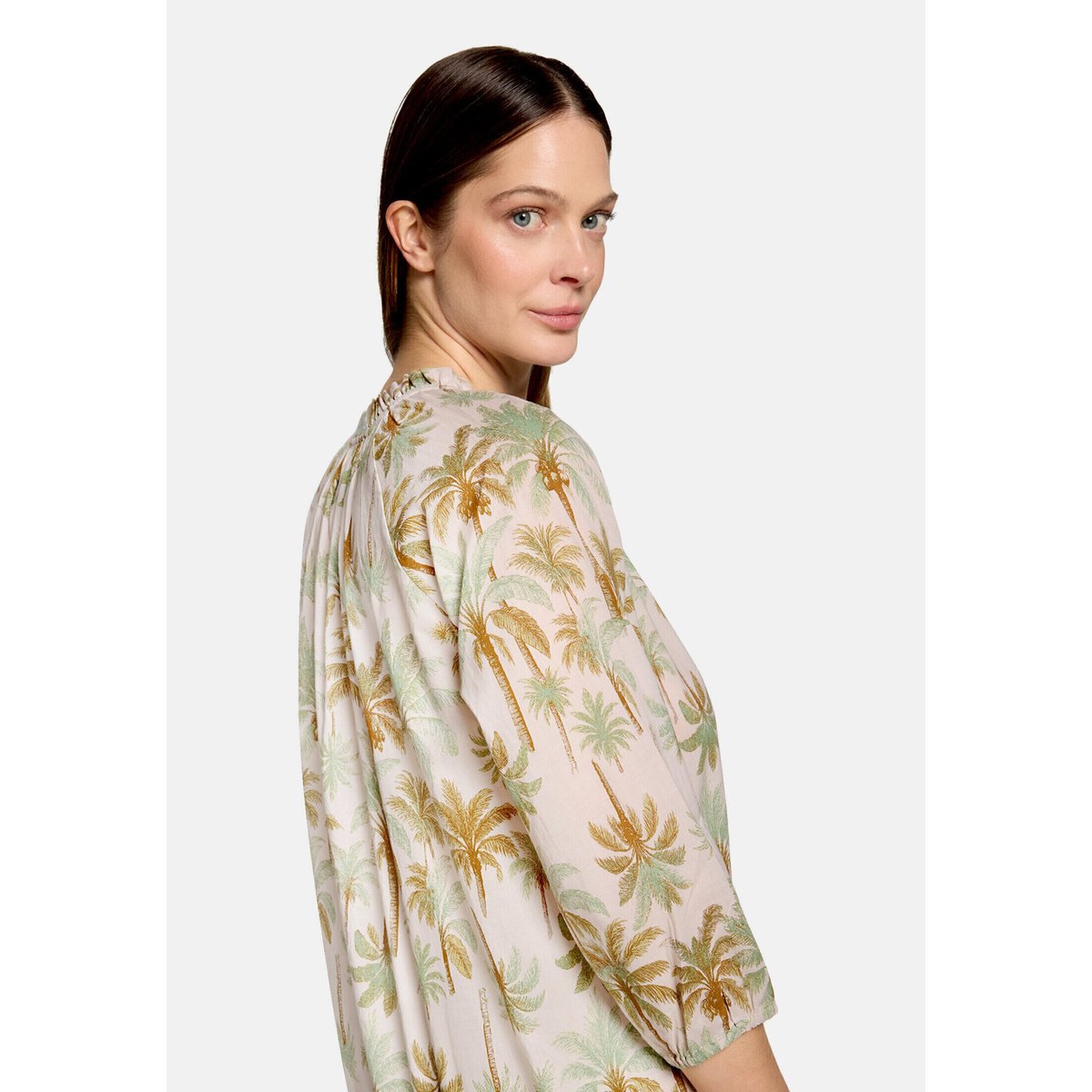 Blouse casual à fronce nature/green, CARTOON