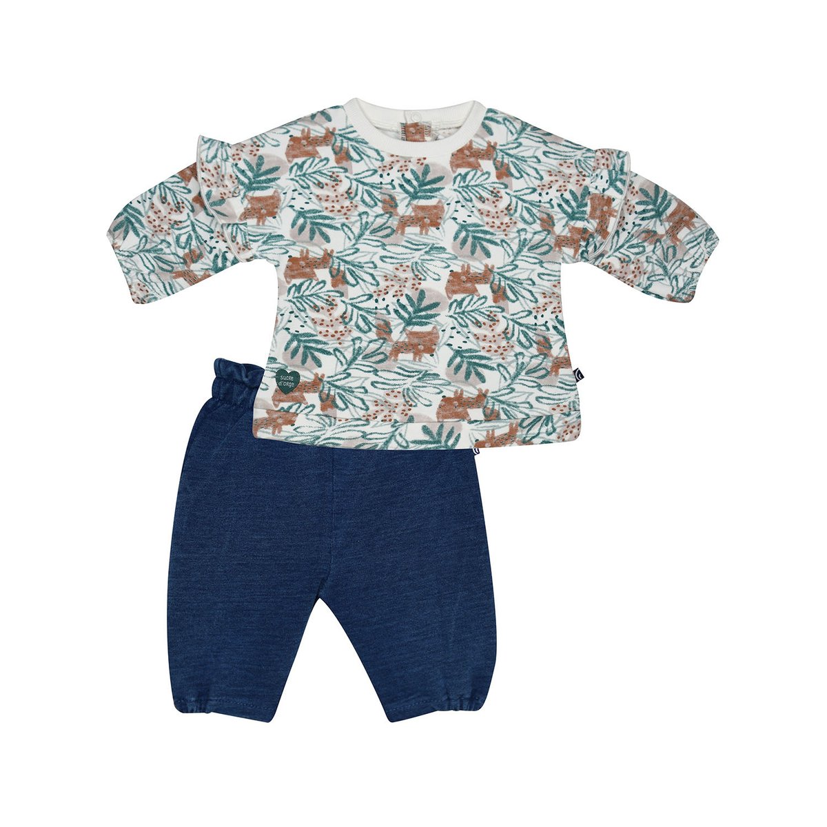 Sweat pantalon maËlys molleton blanc, SUCRE D'ORGE