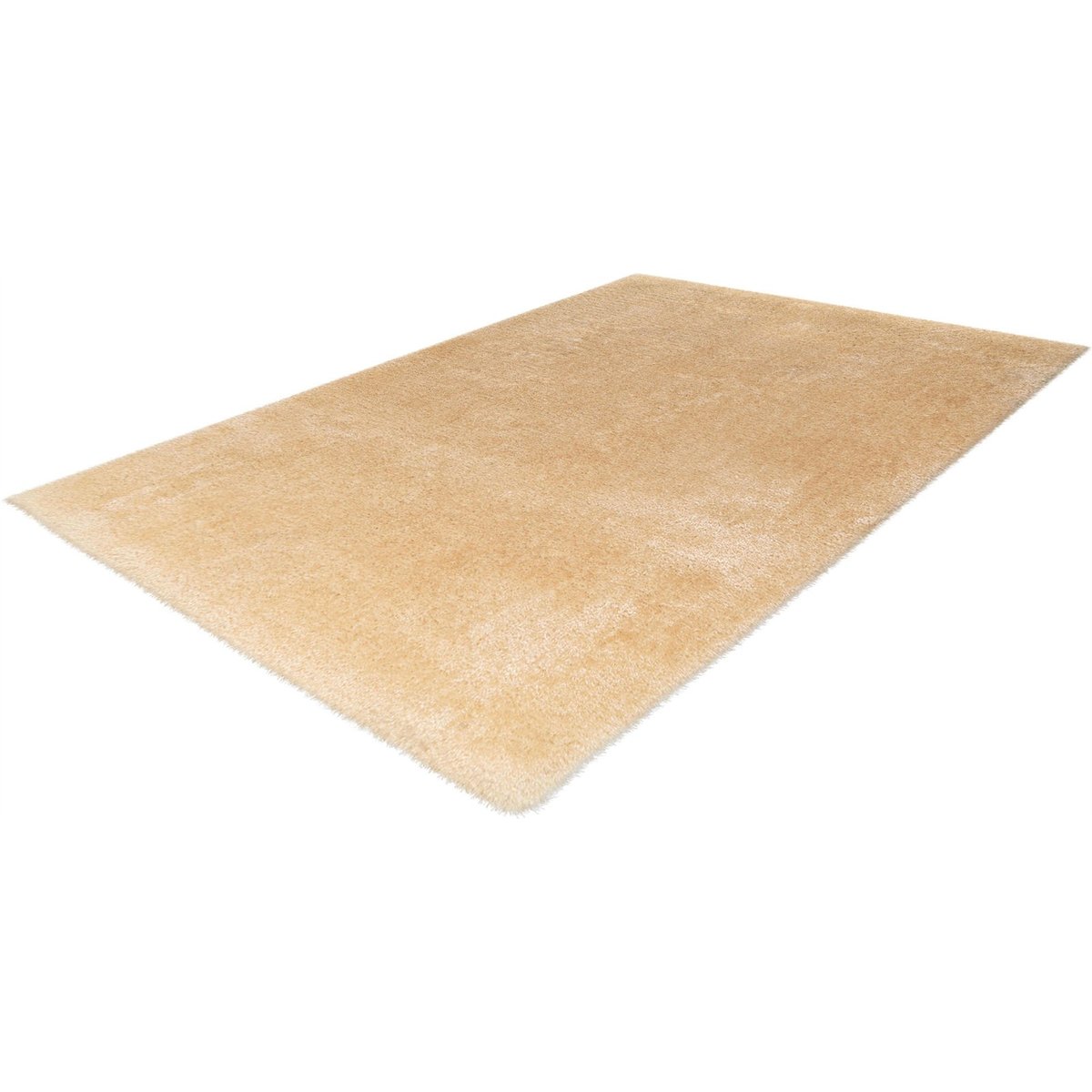 Tapis shaggy en polyester rectangulaire beige sable chaud naturel, ARTE ESPINA