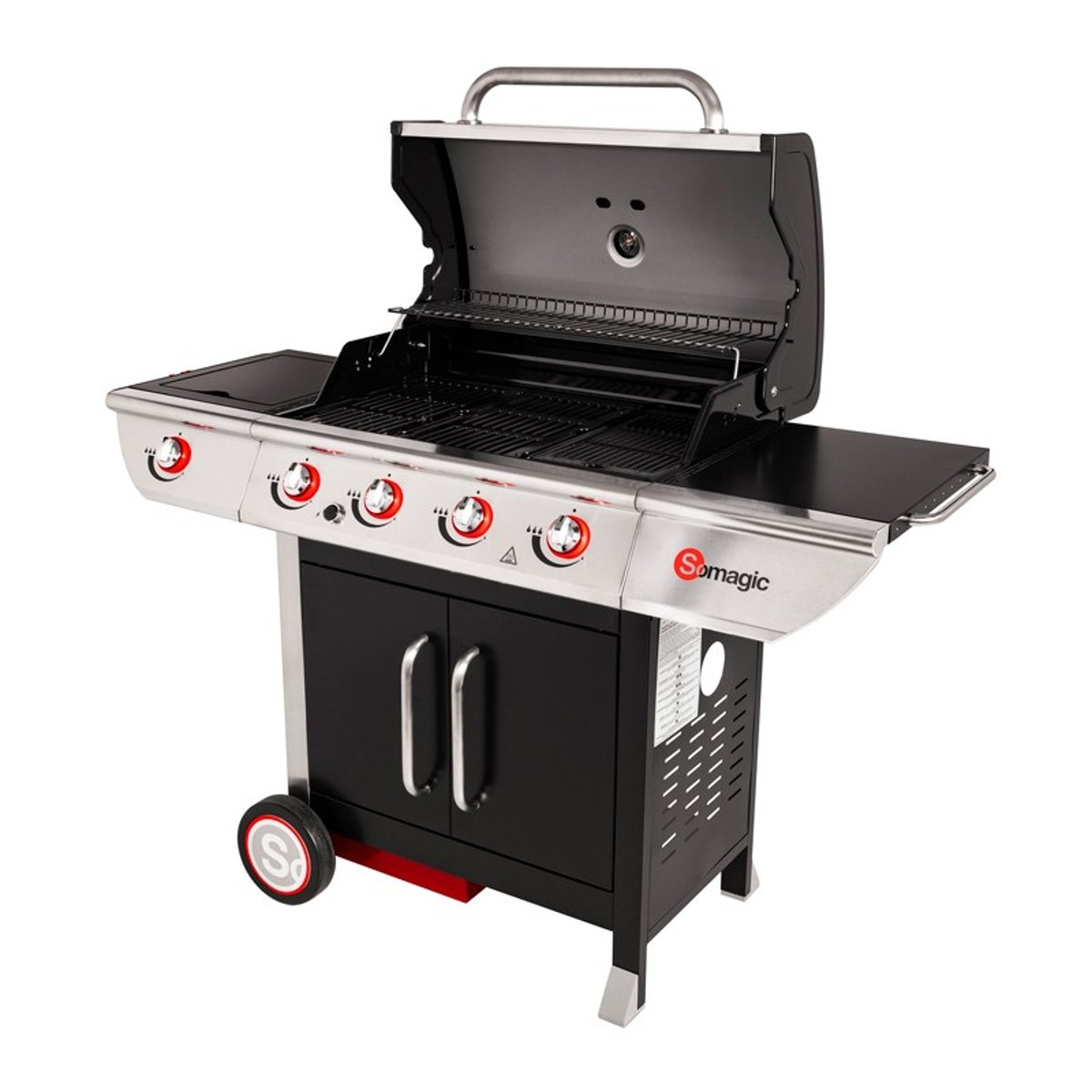 Barbecue au gaz, 4 brûleurs, Manhattan 450GPI, MANHATTAN 400GPI noir, SOMAGIC