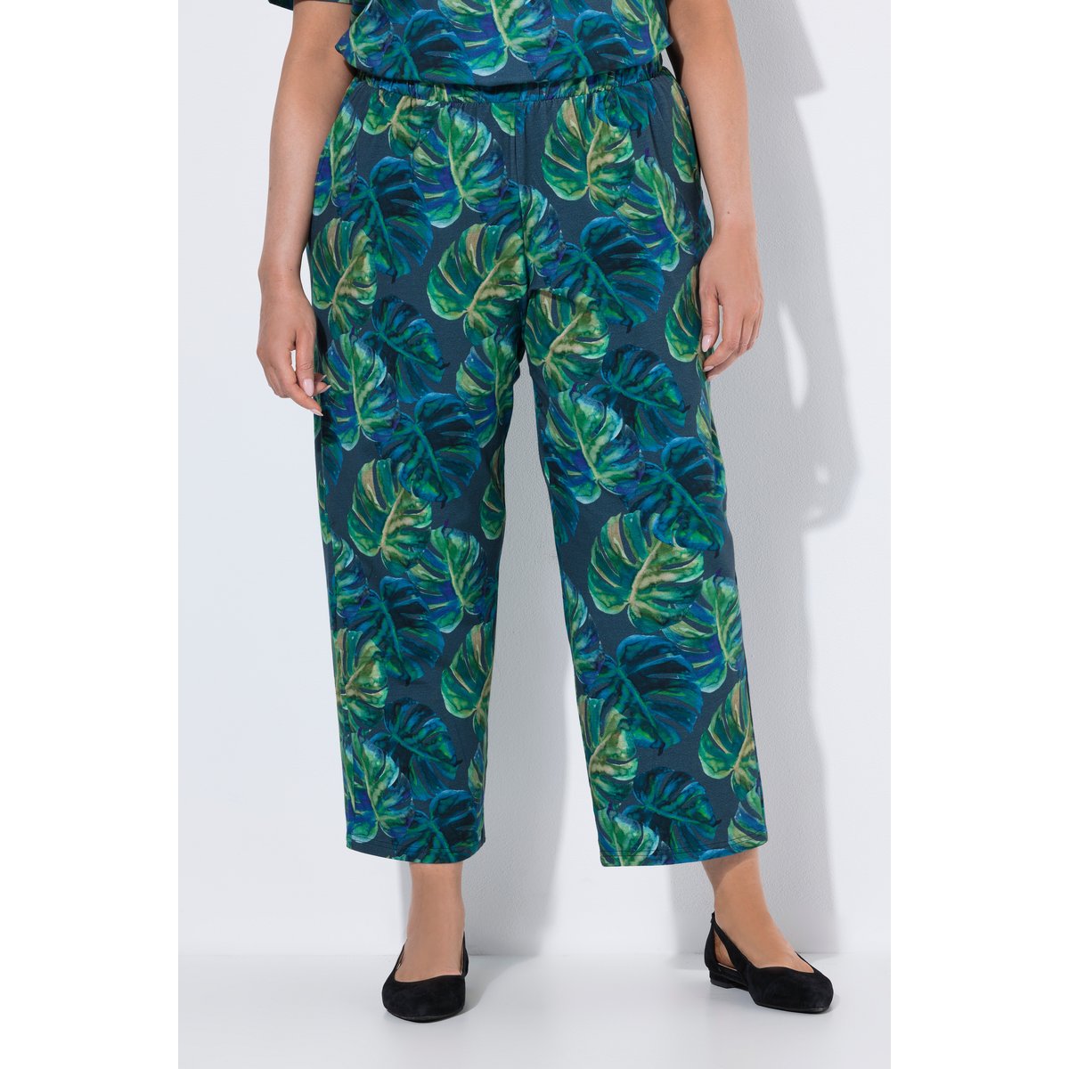Pantalon 7/8 en jersey, imprimé marine, ULLA POPKEN