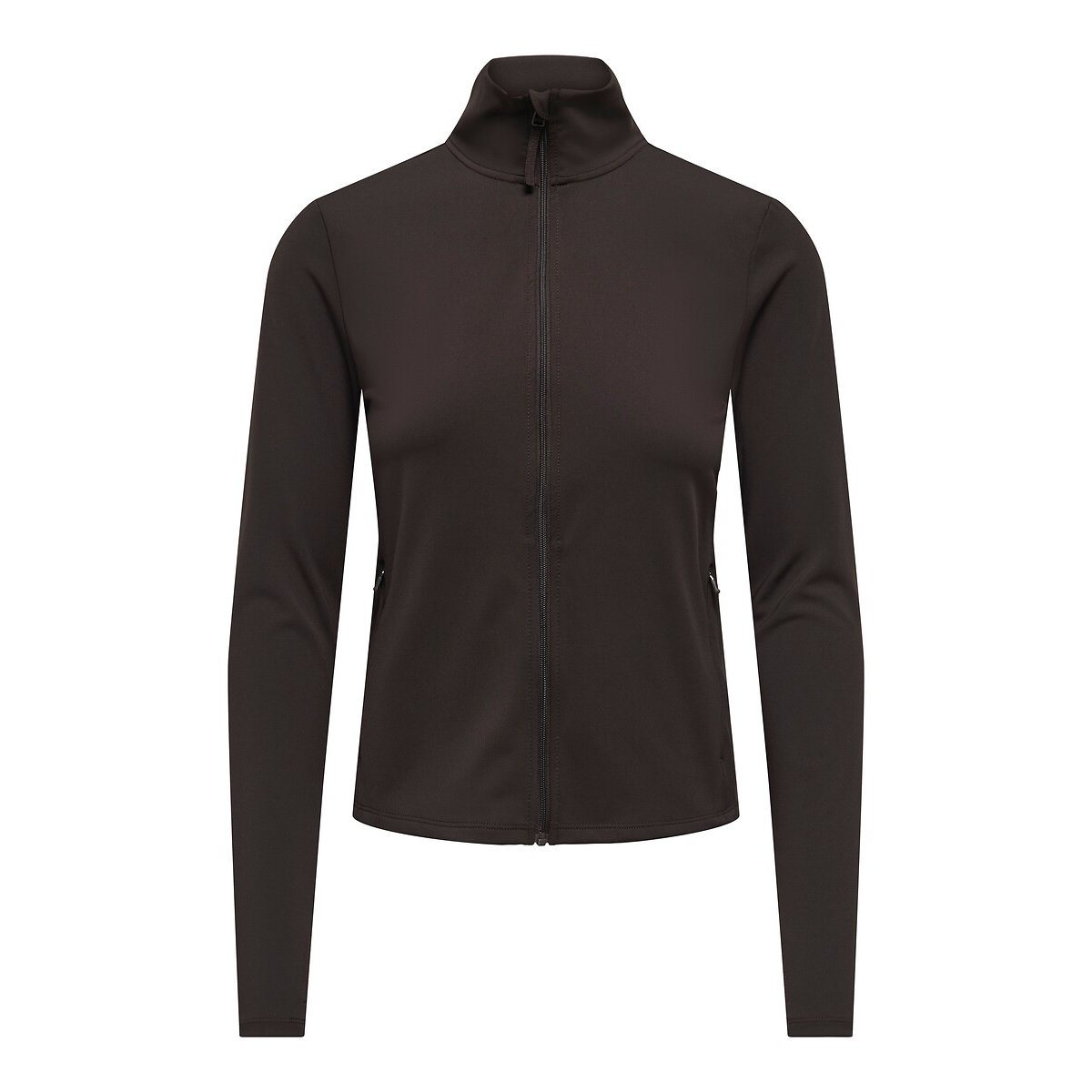 Chaqueta deportiva con cremallera chocolate, ONLY PLAY