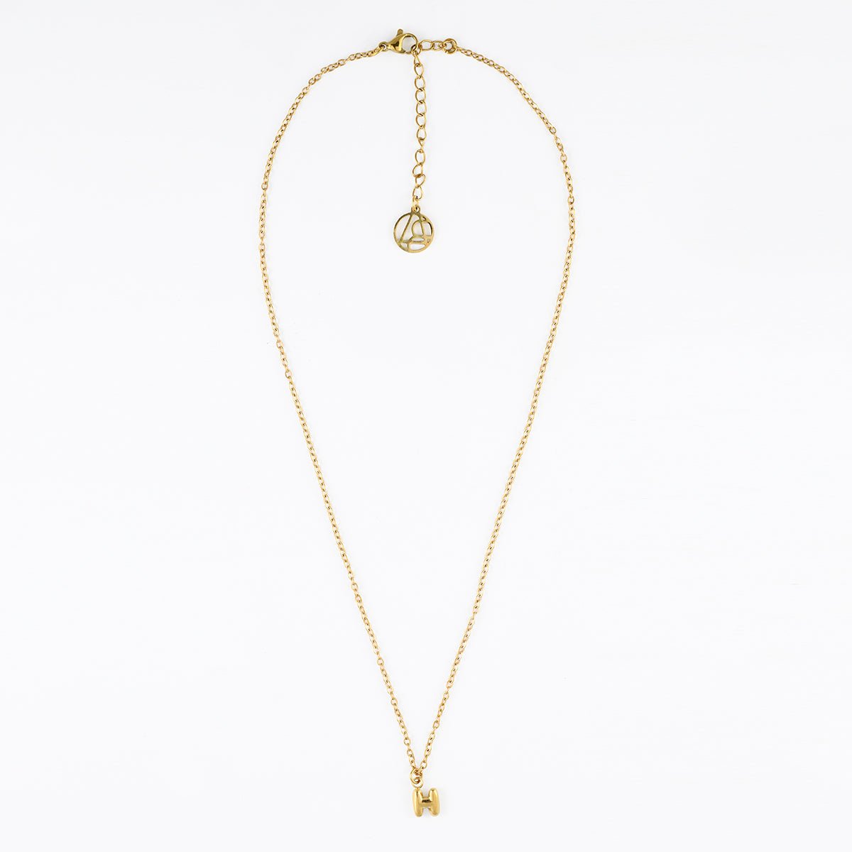 Collier à pendentif lettre H acier inoxydable couleur unique, BALABOOSTE