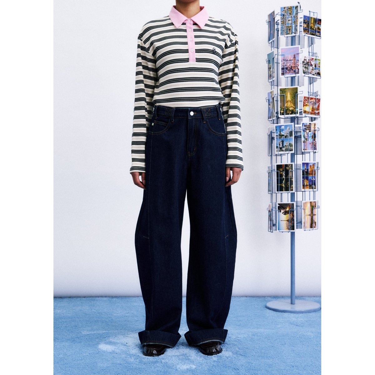 Jean Nami en coton NAMI bleu marine, FRNCH