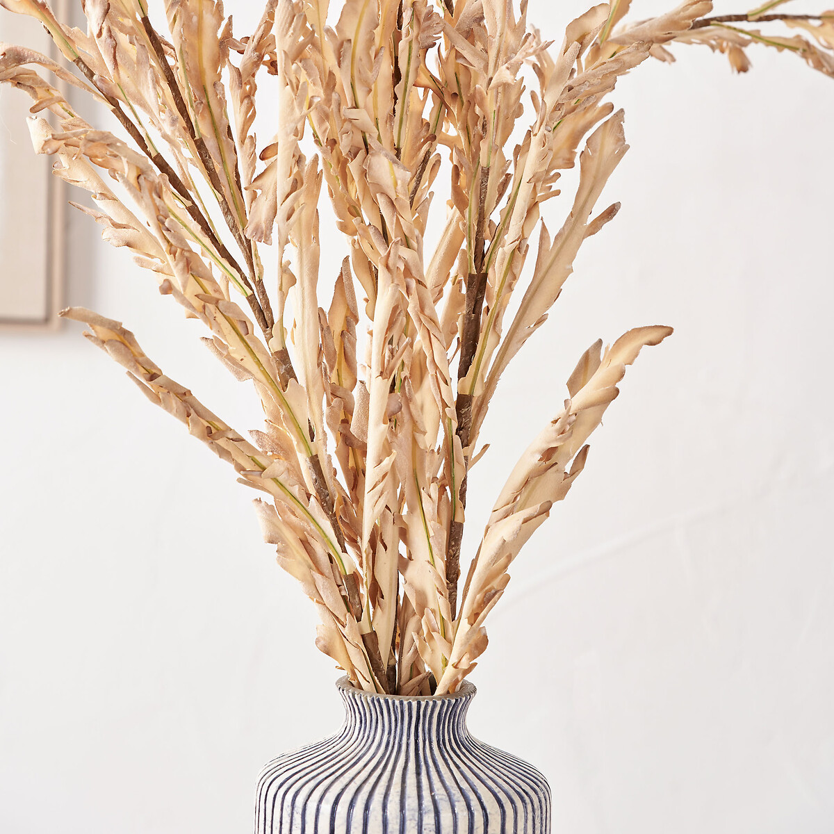 Set of 6 109cm Natural Apricot Autumn Leaf Stems natural, ÉDITÉ