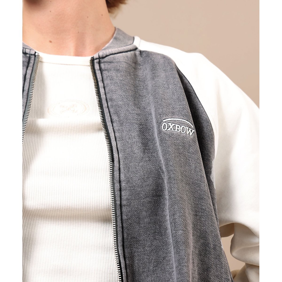 Sweat zippé WARPEDFLO pewter, OXBOW
