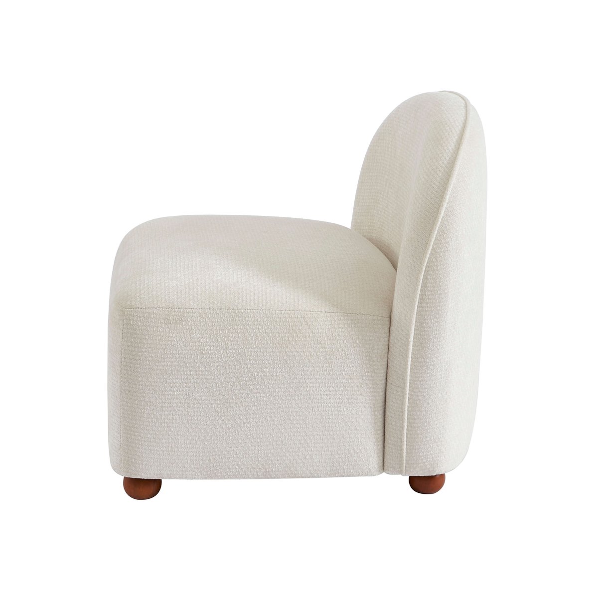 Fauteuil en tissu et bois JUDY ecru, SORELH