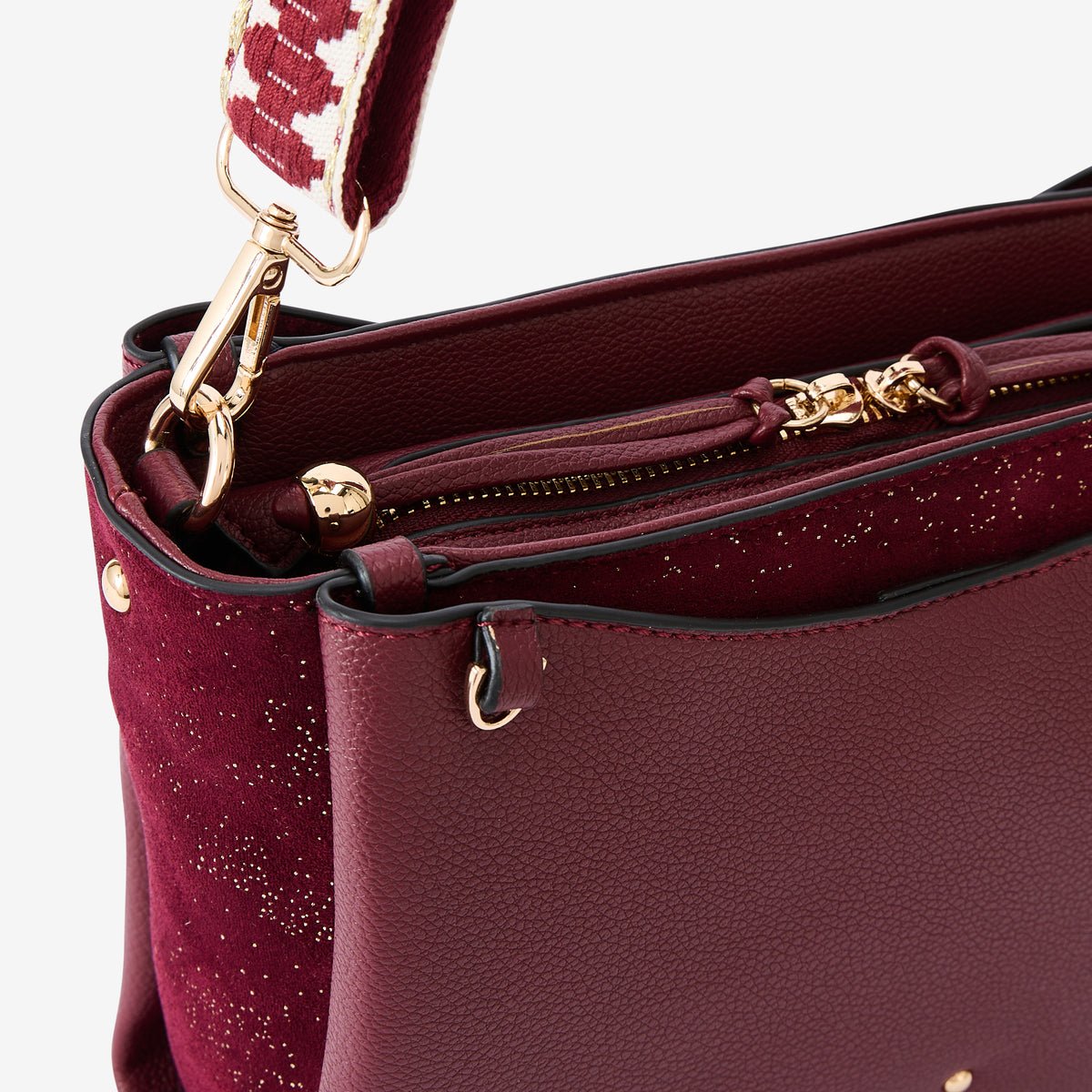 Sac multi poches  Roseanna bordeaux,doré, LOLLIPOPS