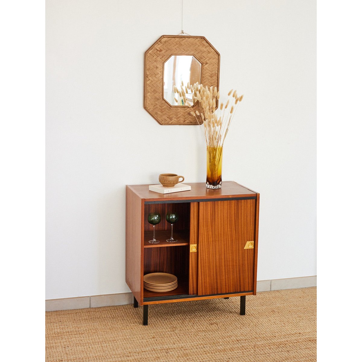 Buffet moderniste en bois Gustave N°1654 - Bon état noir, DEBONGOUT