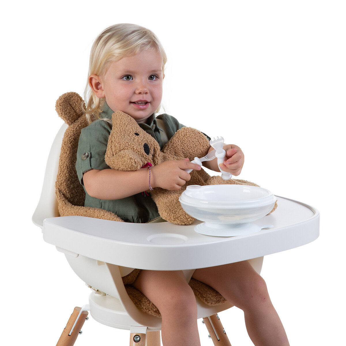Coussin pour chaise haute evolu beige, CHILDHOME
