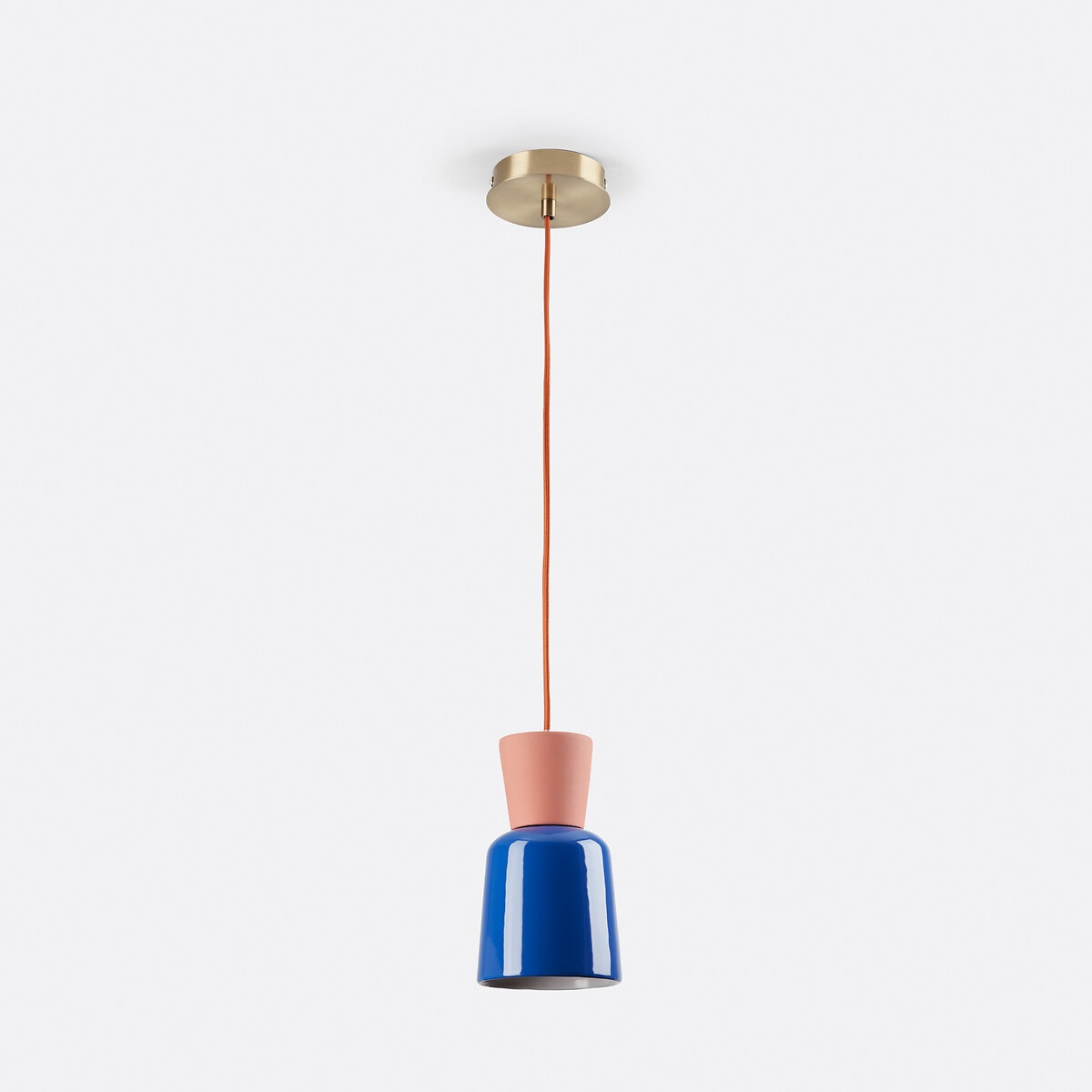 Lámpara colgante de cerámica de colores Ø 12 cm, Jimna azul , LA REDOUTE INTERIEURS
