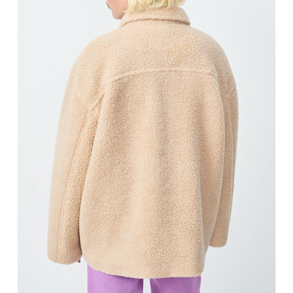 Gomaz Short Coat in Wool Blend taupe marl, AMERICAN VINTAGE