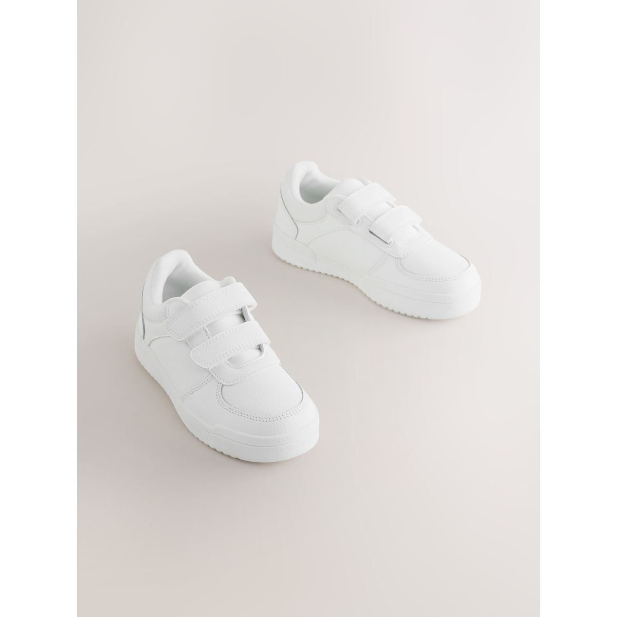 Chaussures d’école à scratch blanc, NEXT