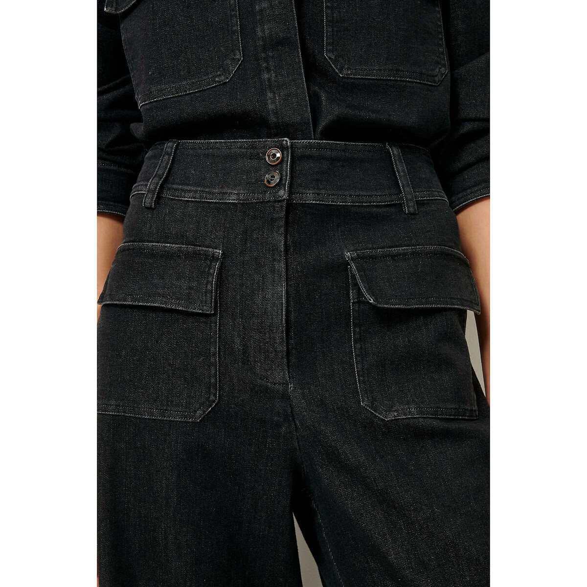 Pantalon large poches plaquées Manhattan gris, SESSUN