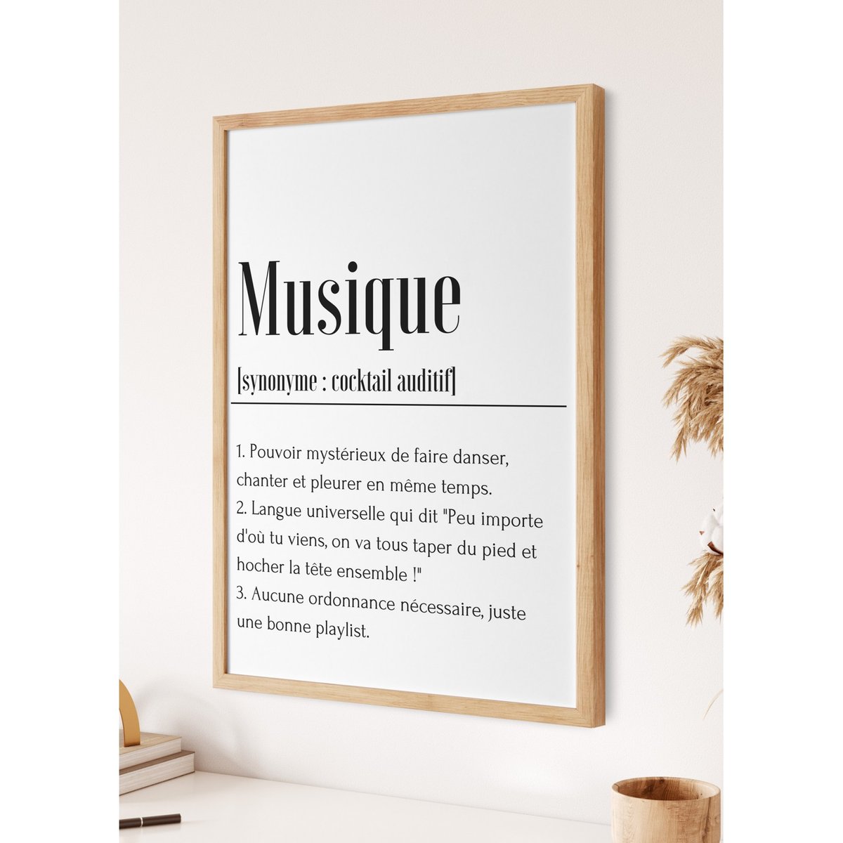 Affiche Définition Musique blanc, L'AFFICHERIE