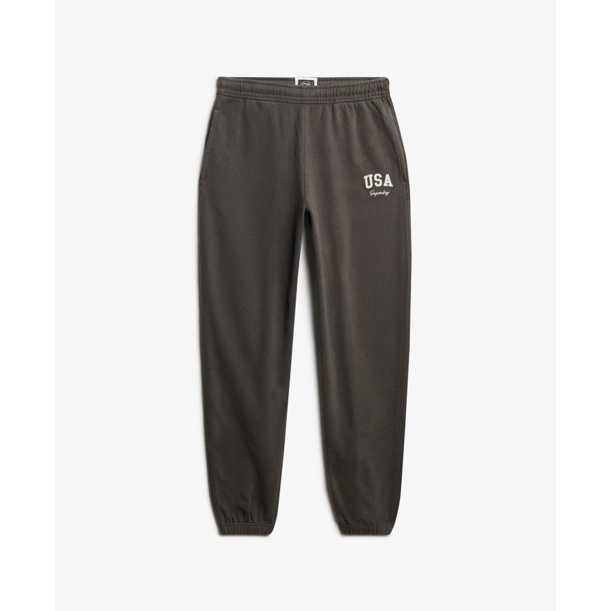Pantalon de survêtement boyfriend Athletic Essential anthracite, SUPERDRY