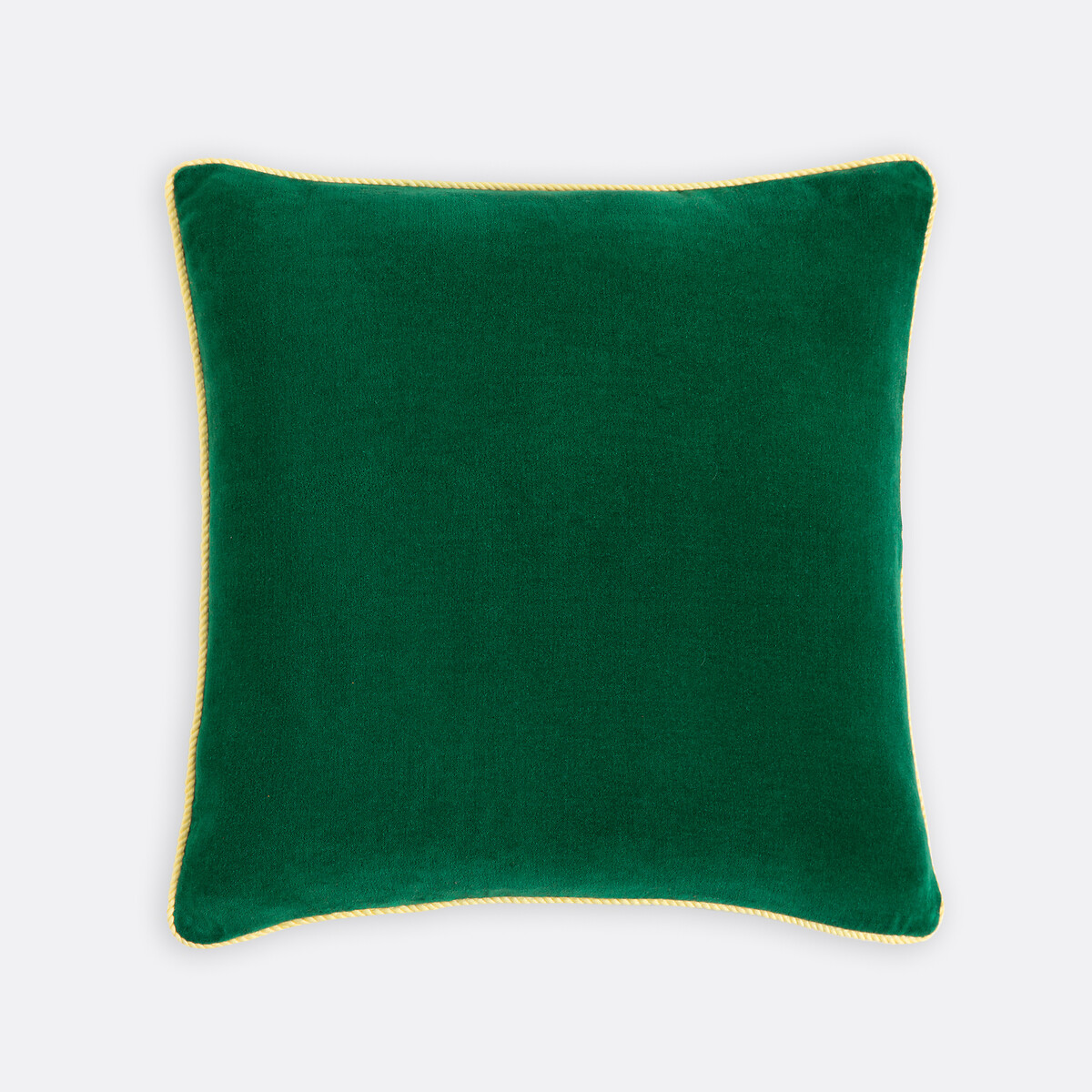 Housse de coussin bicolore carrée 50x50 cm, en velours, GUSALI jaune/absinthe, LA REDOUTE INTERIEURS