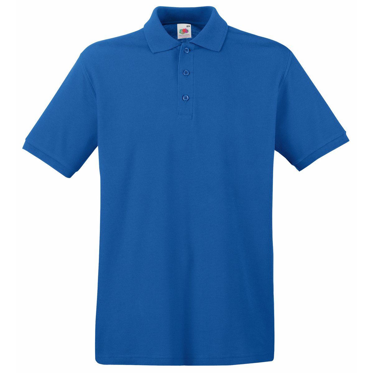 Polo Manches Courtes bleu roi, FRUIT OF THE LOOM