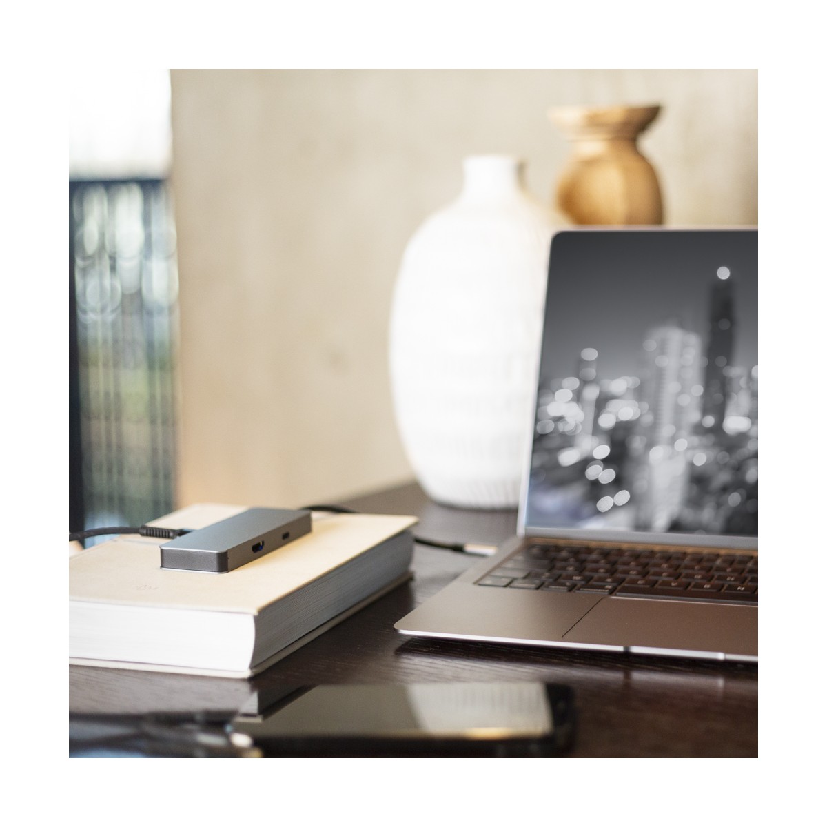 Hub USB C 7 en 1 gris, LIVOO