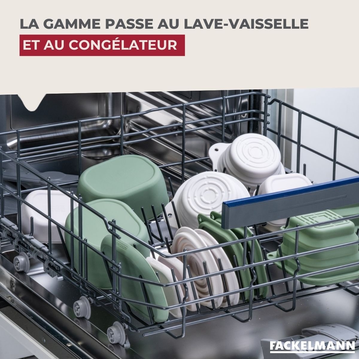 Lot de 8 lunch box 1 L avec 8 ustensiles de cuisine STORAGE blanc|vert, FACKELMANN