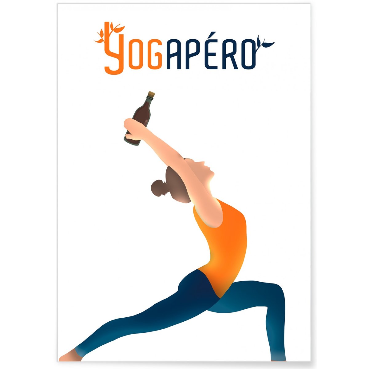Affiche Yogapéro blanc, L'AFFICHERIE