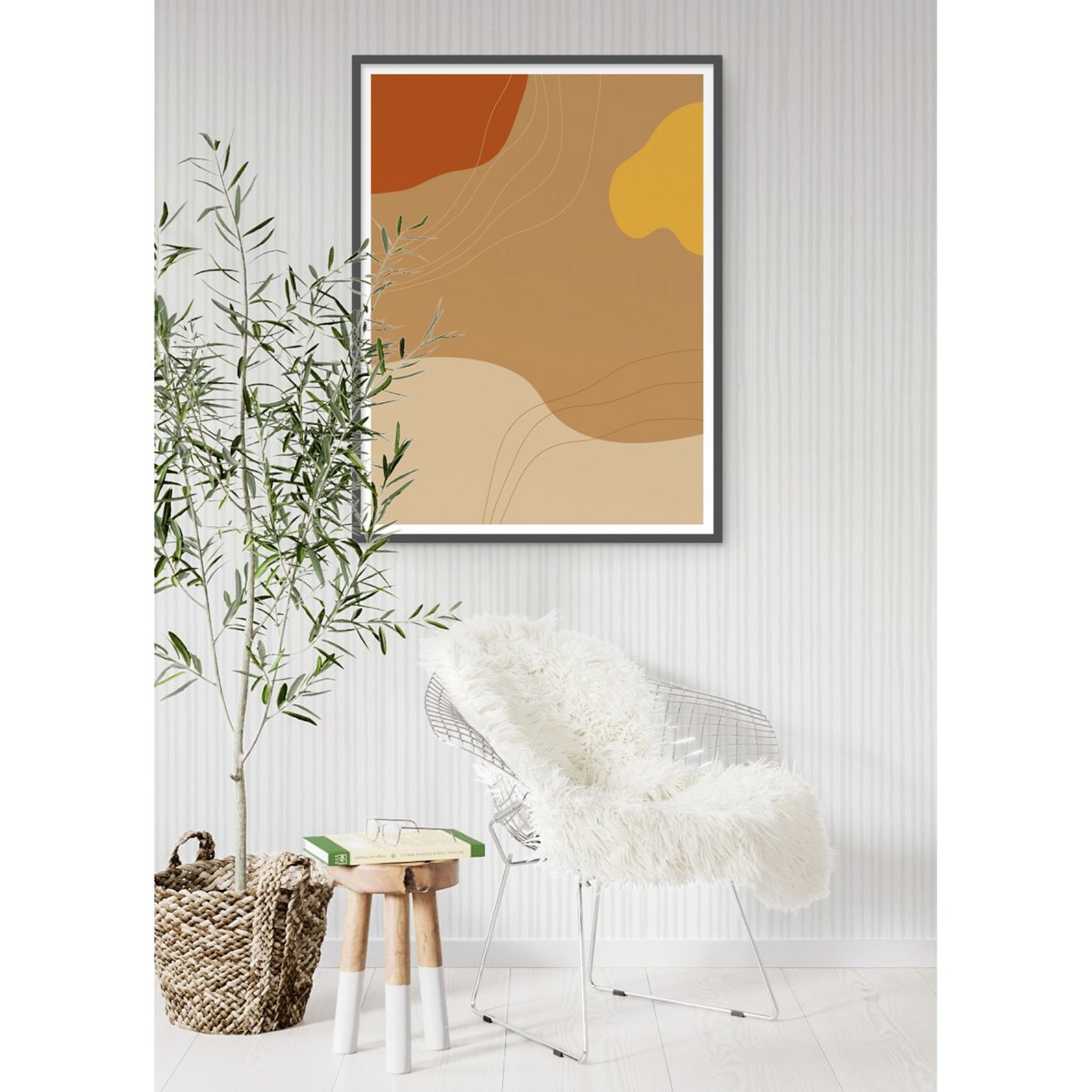 Affiche Abstract Background 4 blanc, L'AFFICHERIE