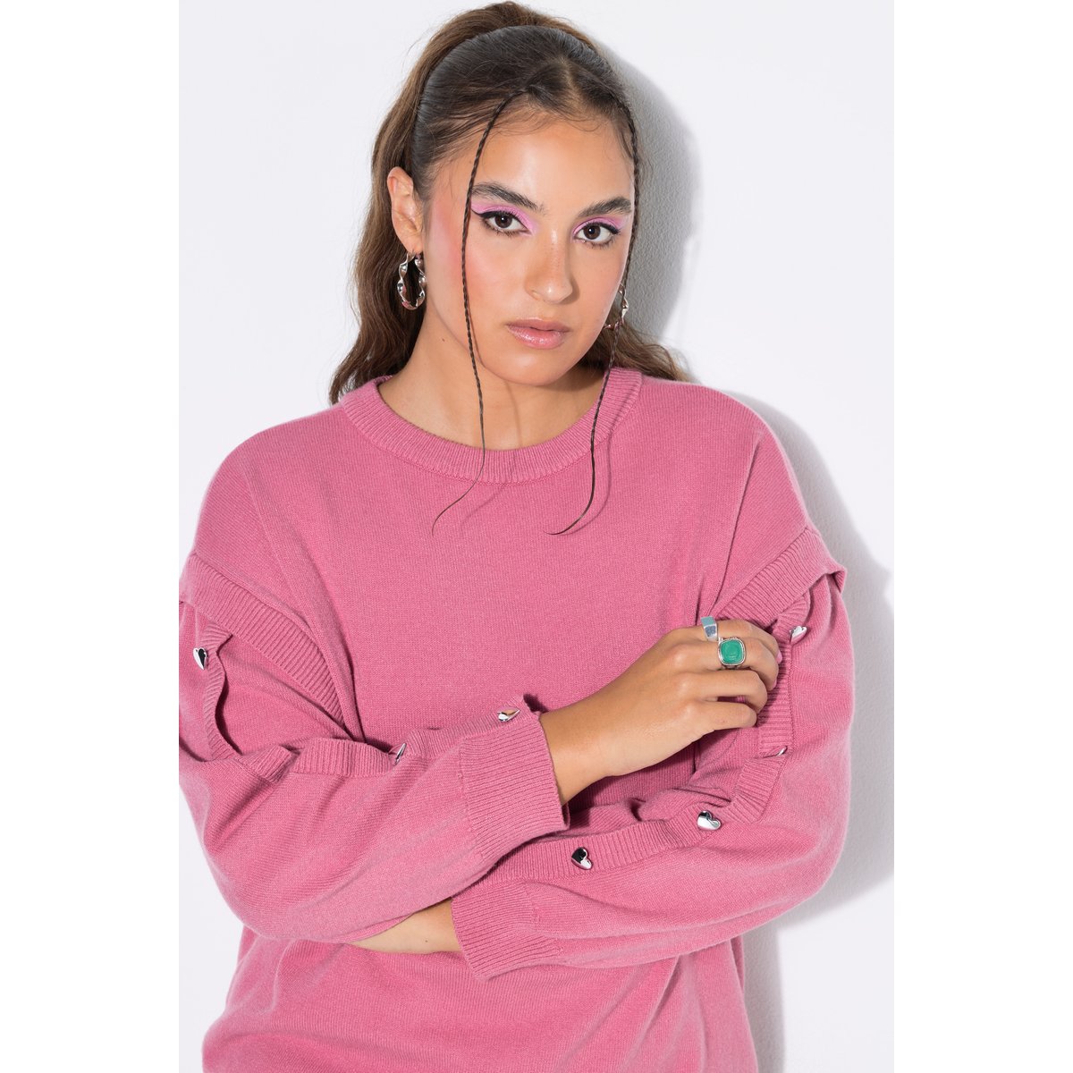 Pull, coupe oversize rose sombre, STUDIO UNTOLD