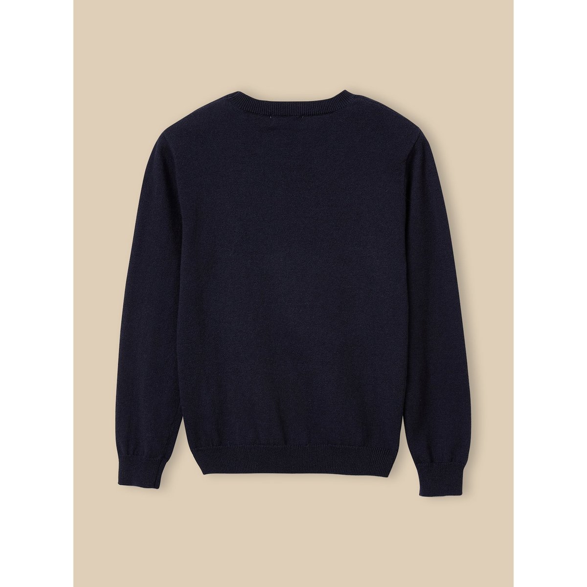 Pull col rond marine, CYRILLUS