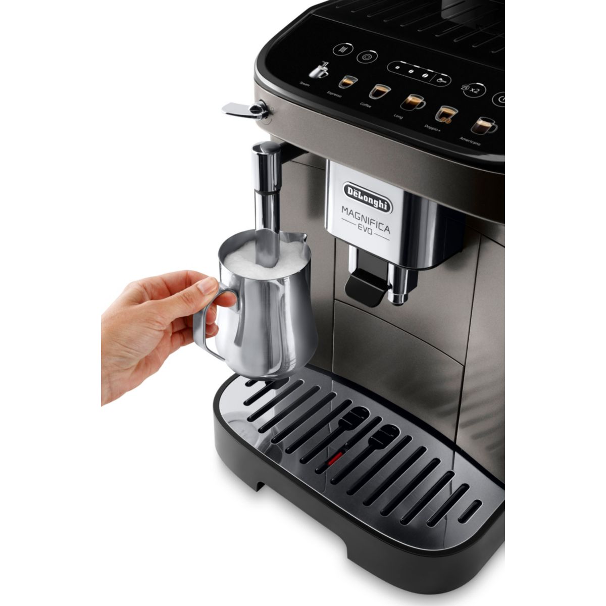 Expresso Broyeur Magnifica Evo FEB2942.TB titanium titanuim / noir, DELONGHI