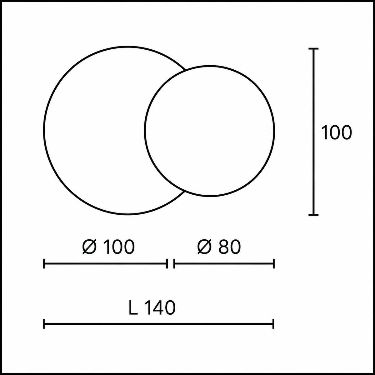 Miroir double rond 140 cm MILANO argenté, PIER IMPORT