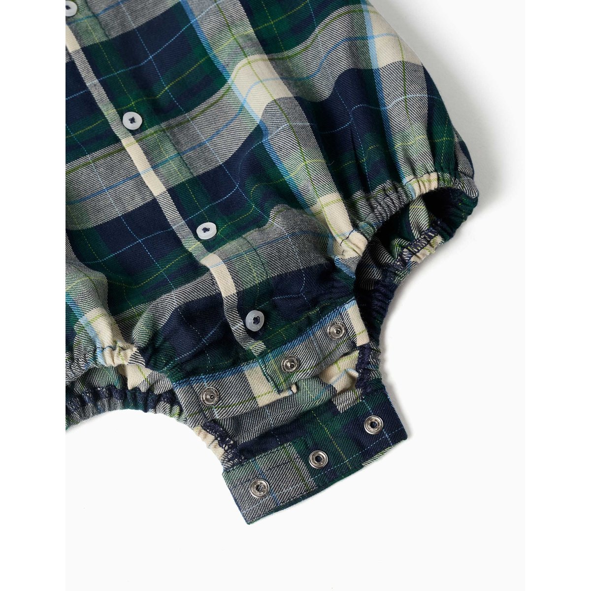 Body-chemise en coton à carreaux B&S bleu foncé, ZIPPY