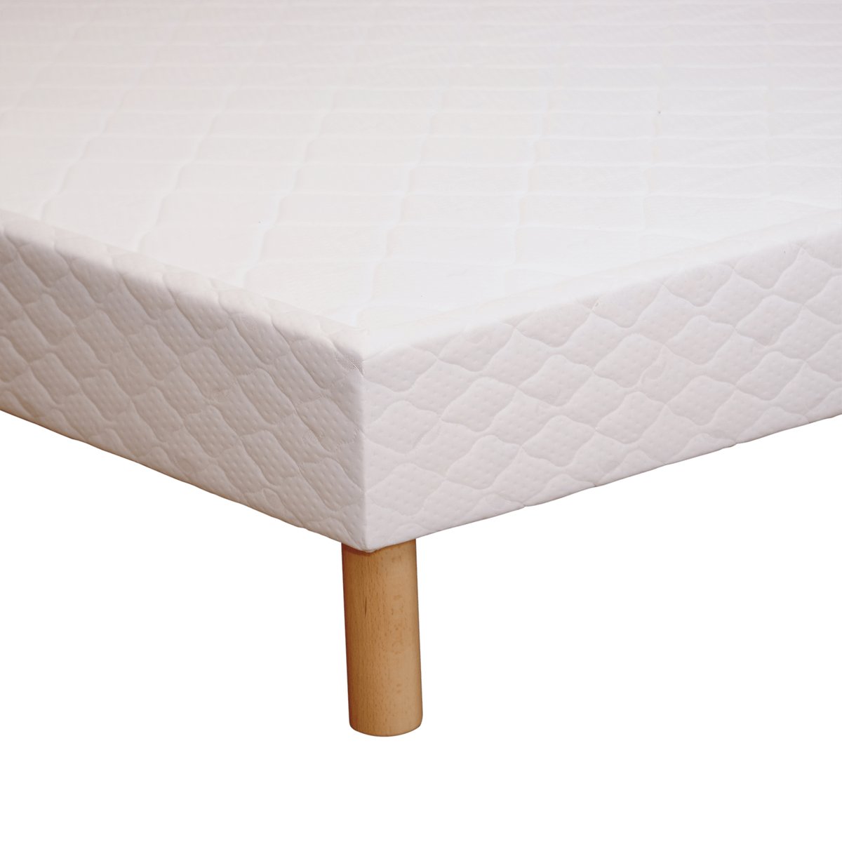 Sommier cuvette tapissier ressorts 17cm blanc, TERRE DE NUIT