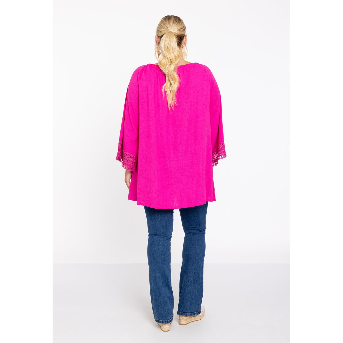 Chemise avec manches longues rose, YOEK