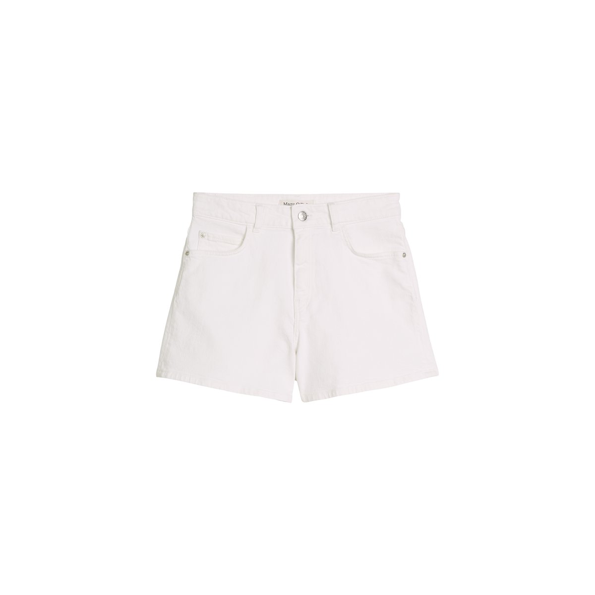 Short en jean regular en mélange de coton organique blanc, MARC O'POLO