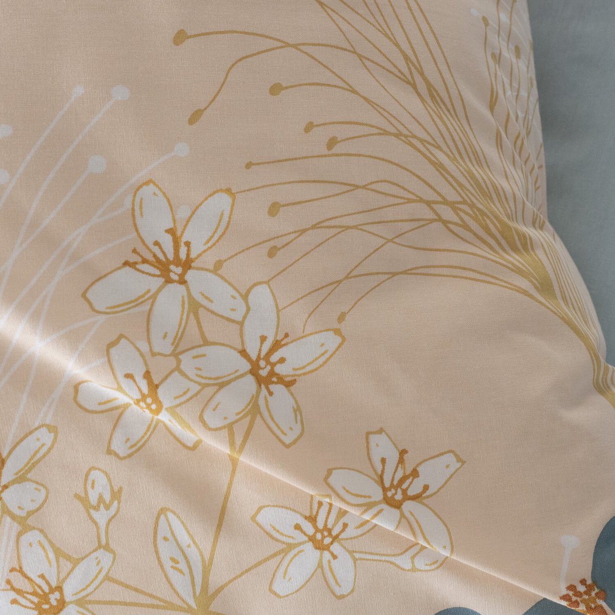 Parure housse de couette 100 % better coton bci helia rose saumon, C DESIGN HOME TEXTILE