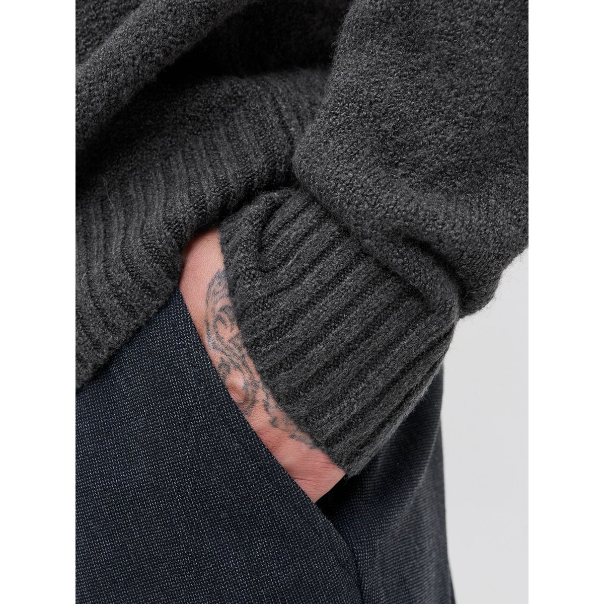 Pull En Maille asphalt, JACK & JONES