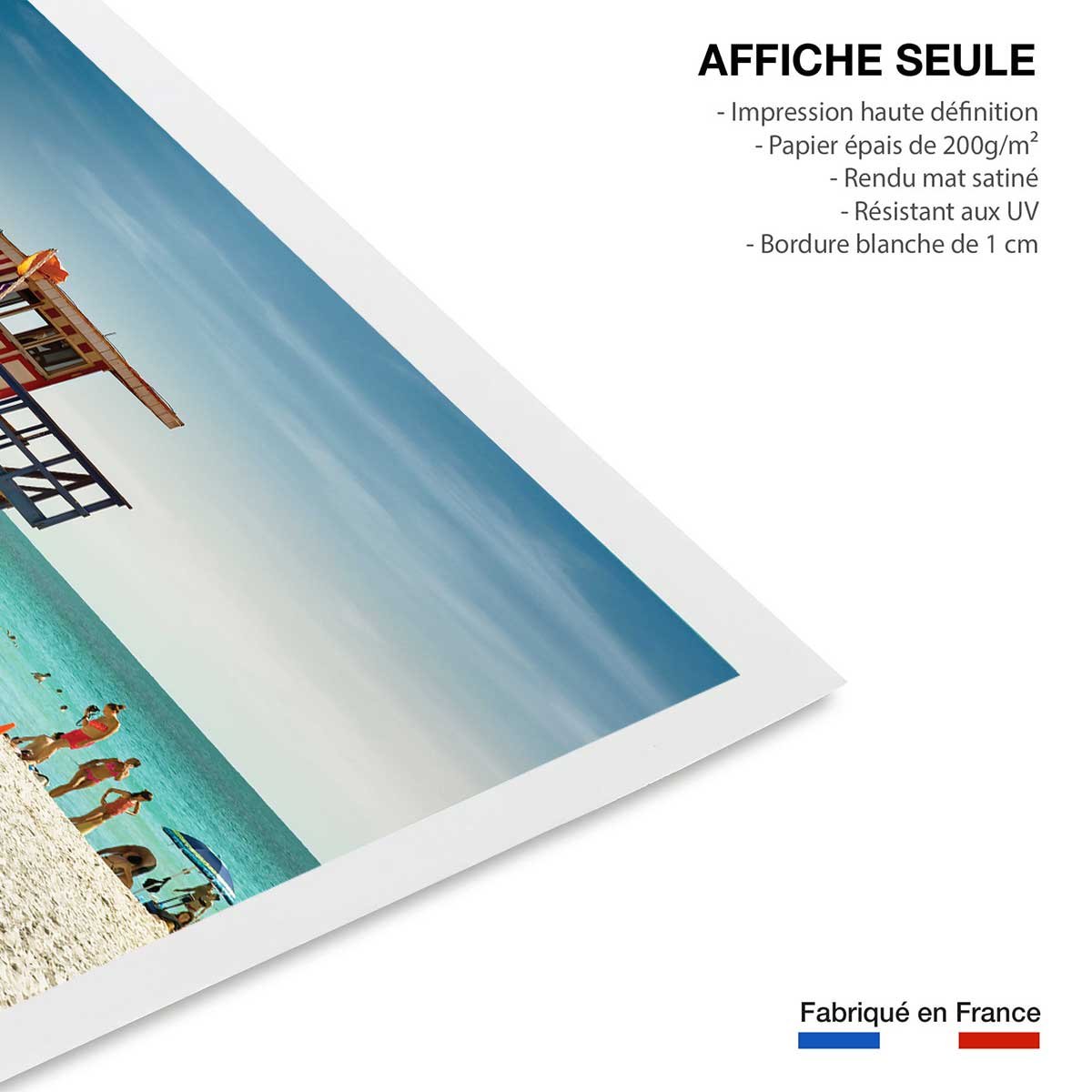 Affiche america south beach affiche seule, HEXOA
