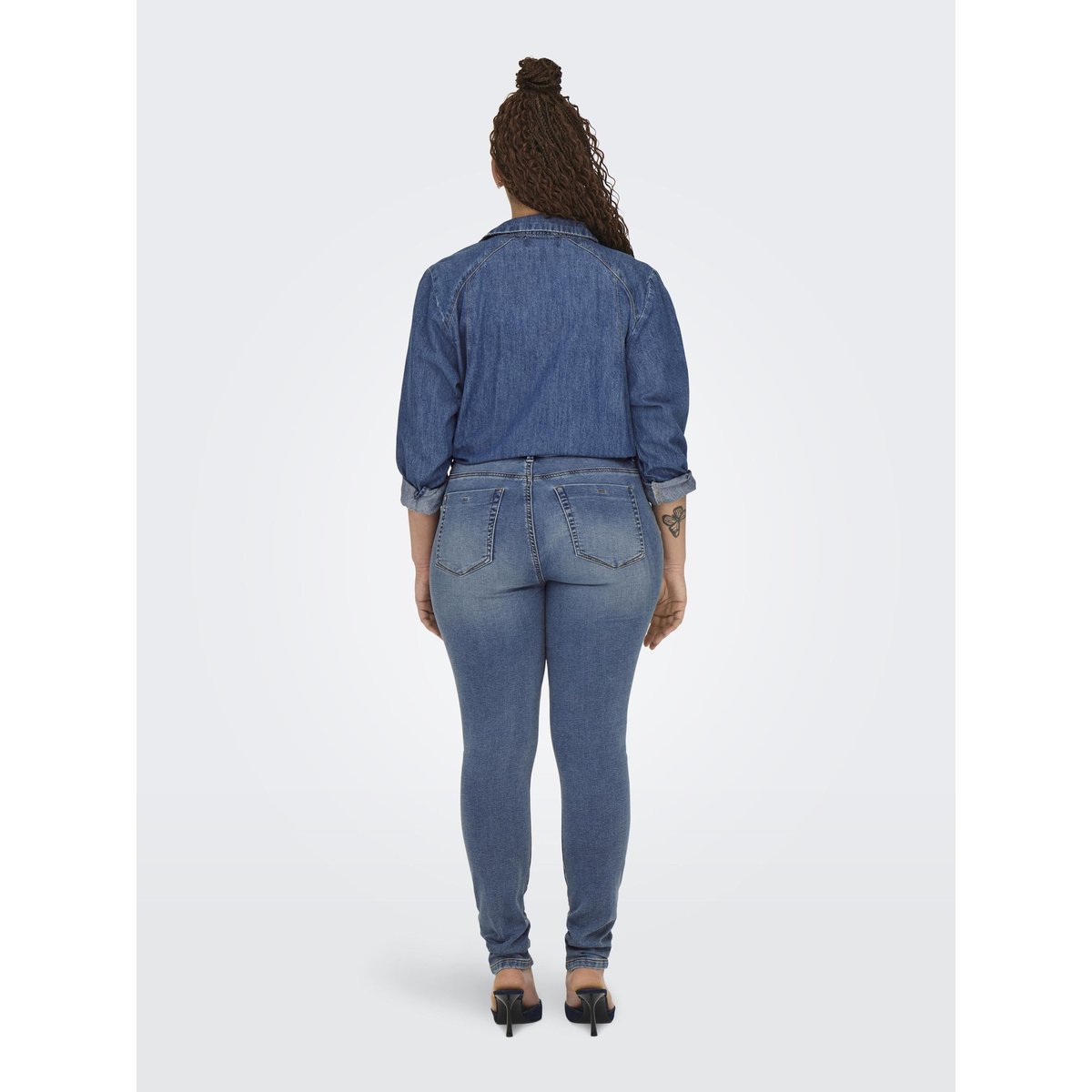Jean Skinny medium blue denim, ONLY CARMAKOMA