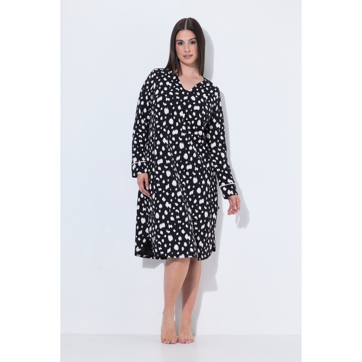 Lot de 2 chemises de nuit / grands T-shirts noir, ULLA POPKEN