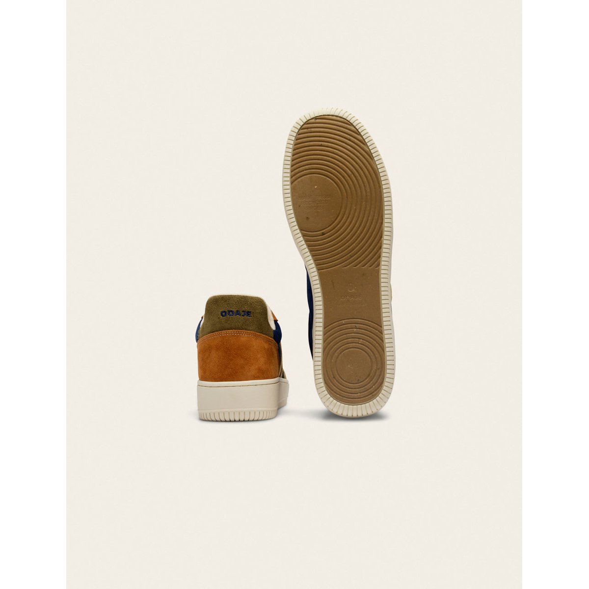 Baskets basses MATTHIEU kaki beige marron, ODAJE