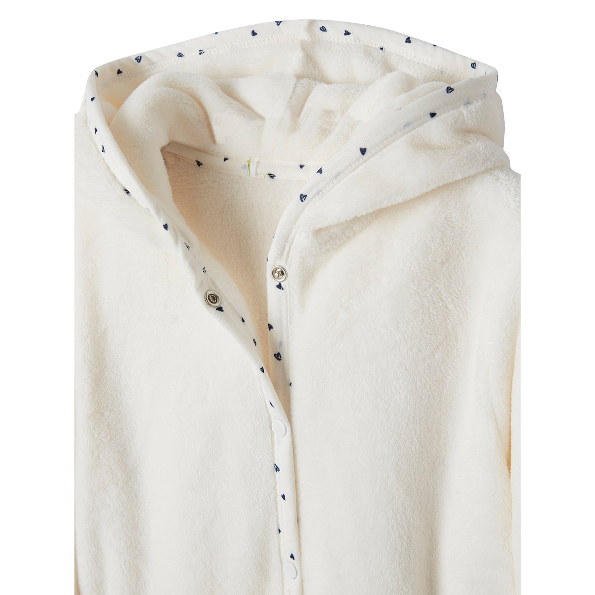 Robe de chambre chat en maille peluche ivoire, VERTBAUDET