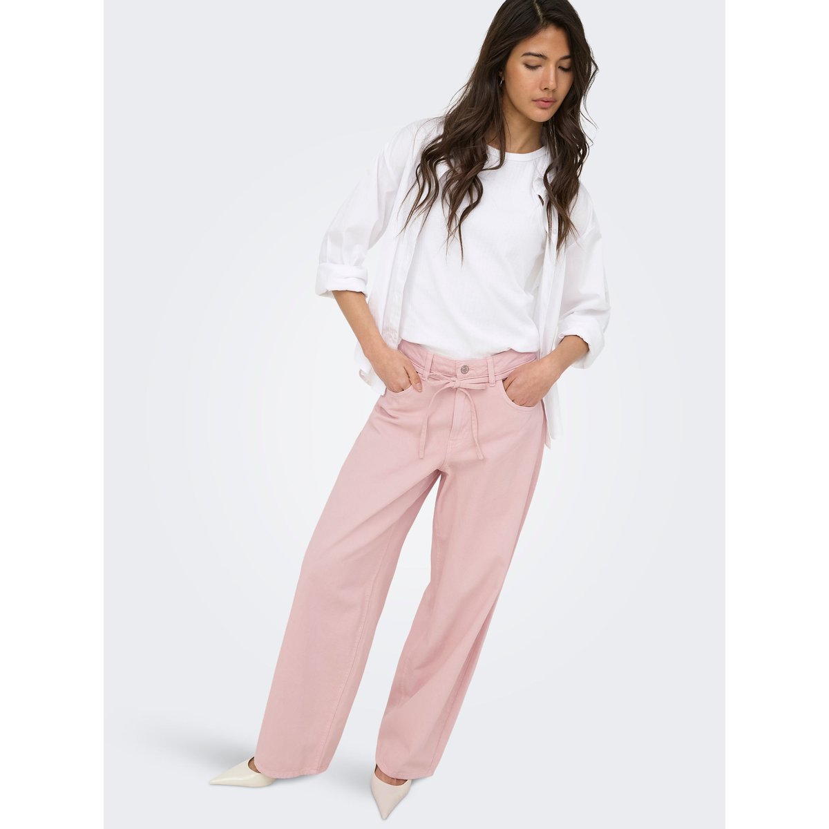 Pantalon À Jambe Large rose smoke, ONLY